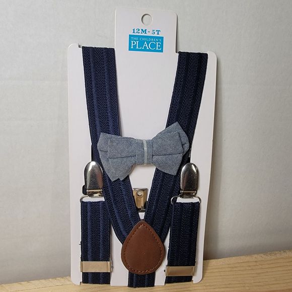 The Children's Place Suspenders and Bow Tie Set - Size 12M - 5T NEW - Picture 1 of 2